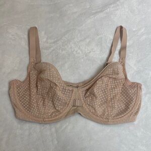 Playtex Sheer Lace Underwire Bra in Blush Nude